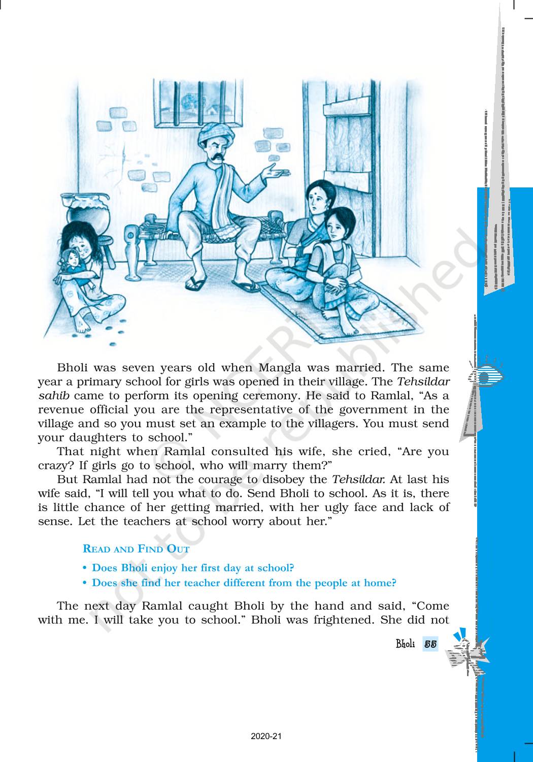 Bholi - NCERT Book Of Class 10 Footprints Without Feet